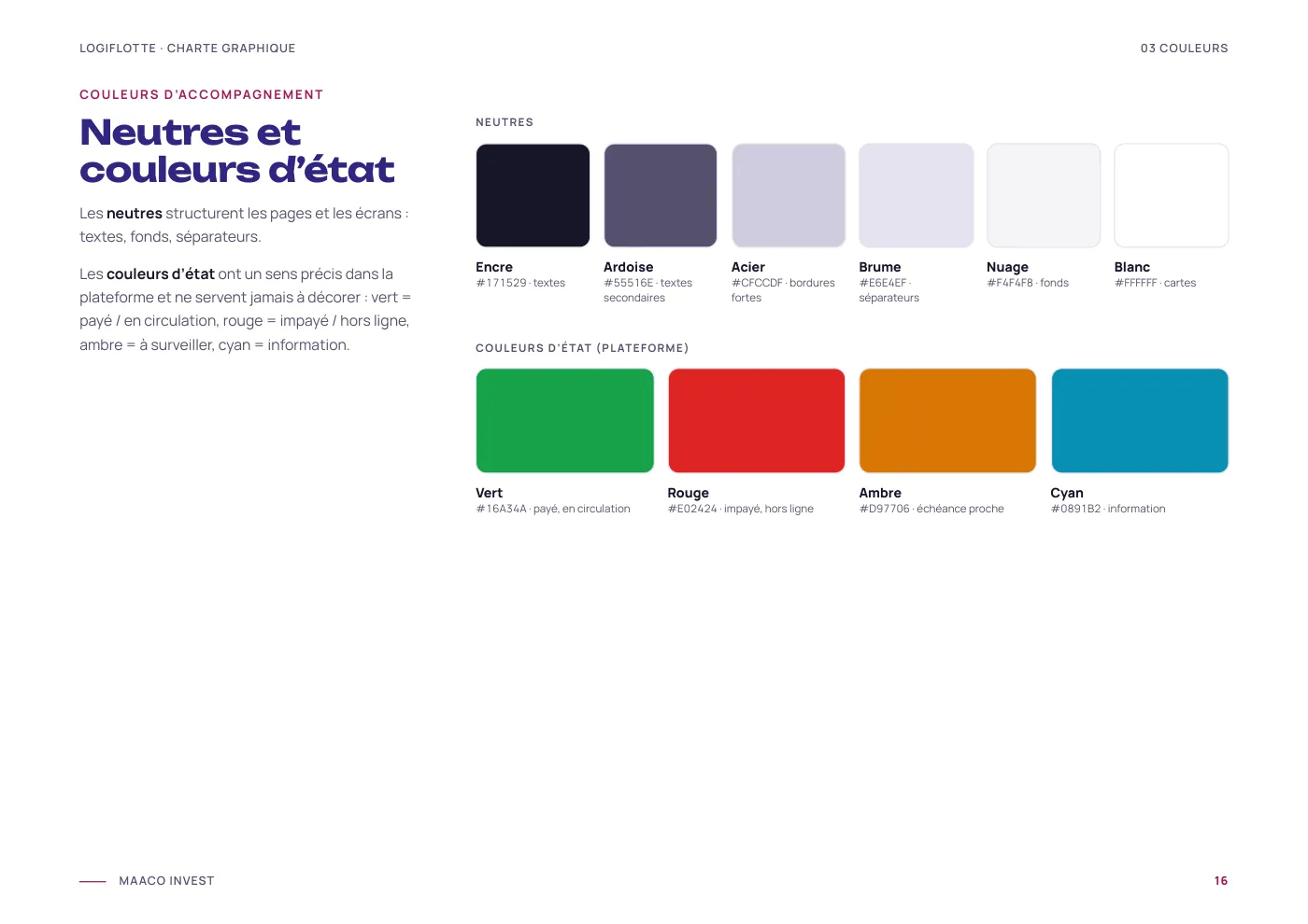 Charte graphique Logiflotte, page 17