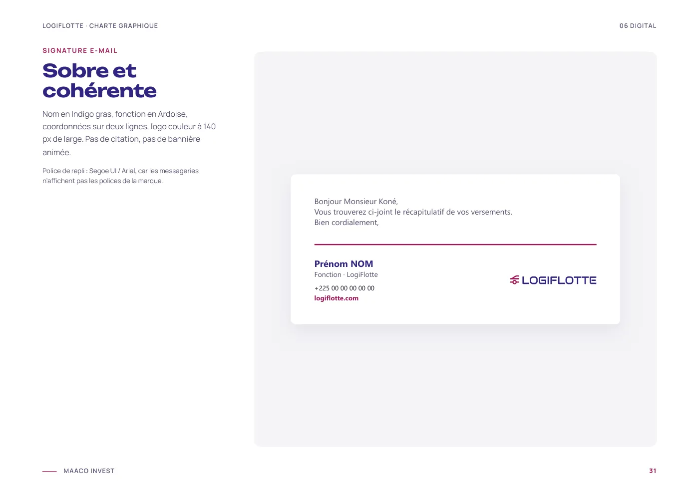 Charte graphique Logiflotte, page 32
