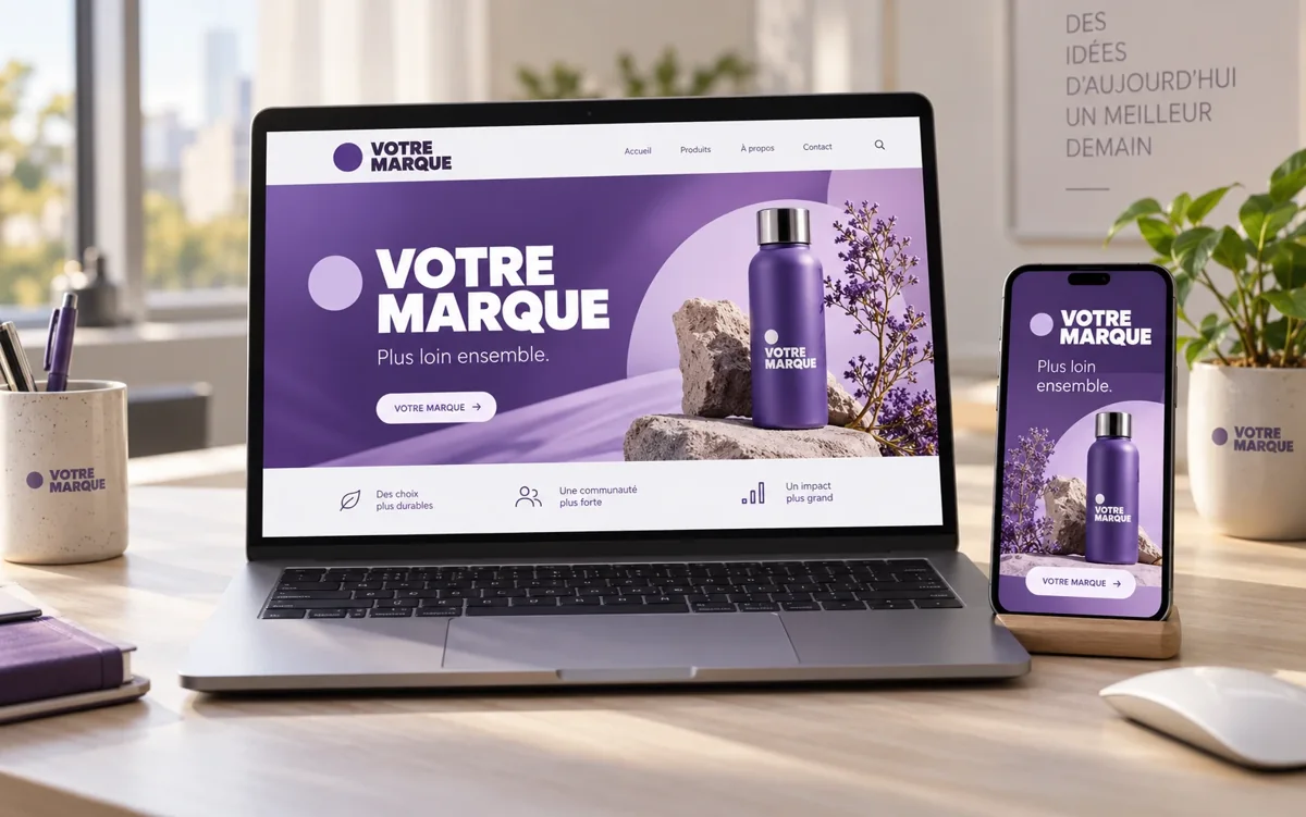 Digital : exemple aux couleurs d'une marque fictive