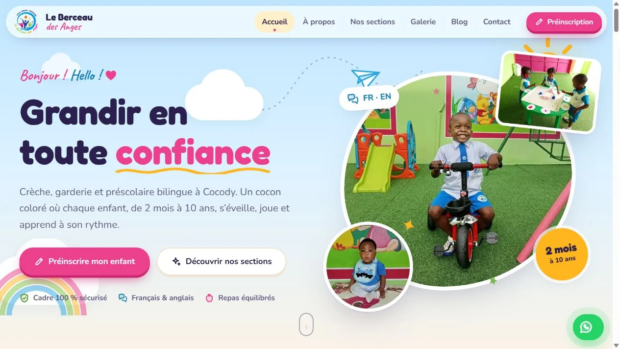 Site Le Berceau des Anges